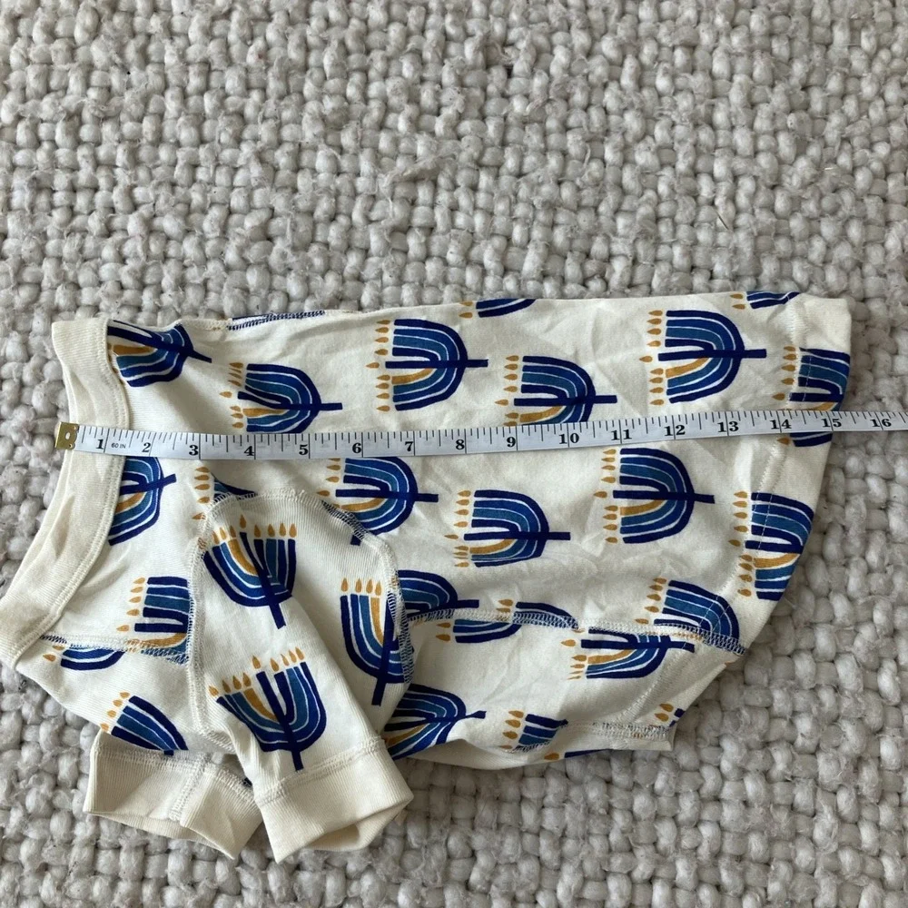Hanna Andersson Holiday Hanukkah Menorah‎ Pet Dog Shirt PJ Sz Med Organic Cotton
